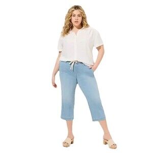 Torrid Challis Colorful Embroidery Button Up Short Sleeve Shirt Size 2X NWT’s